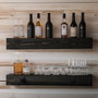 Hanah Home Raf278 Estantería de Pared de Madera Negra (2 piezas)